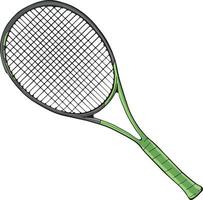 verde tênis raquete vetor