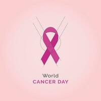 mundo Câncer dia é célebre em a terceiro domingo do Outubro cada ano vetor