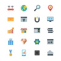 Conjunto de vetor SEO Search Engine Optimization Icons