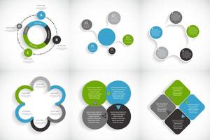 coleção de modelos de infográfico para ilustração vetorial de negócios vetor