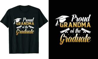 orgulhoso Avó do uma graduado camiseta Projeto ou graduação t camisa ou tipografia t camisa Projeto ou graduação citações vetor