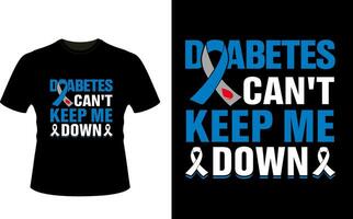 diabetes consciência t camisa projeto, ou diabetes consciência citações, diabetes consciência tipografia. vetor