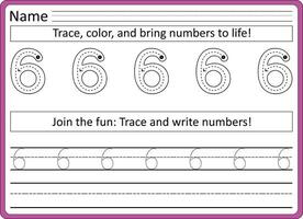 rastreamento fichas de trabalho para crianças caligrafia prática vetor