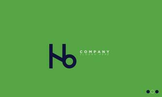 hb letras do alfabeto iniciais monograma logotipo bh, h e b vetor