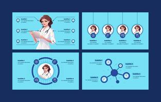 modelos de apresentação de negócios de design plano desenhados à mão vetor