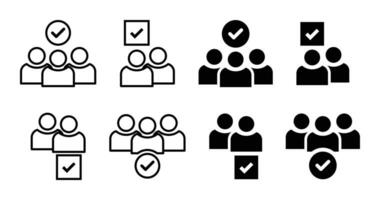 Filiação ou Liderança ícone definir, vetor isolado em branco fundo. o negócio conceito Projeto