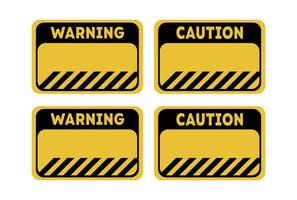 Atenção sinal, em branco Atenção placa símbolo, Cuidado placa com para estar Cuidado placa vetor ilustração.