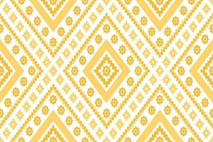 amarelo safras Cruz ponto tradicional étnico padronizar paisley flor ikat fundo abstrato asteca africano indonésio indiano desatado padronizar para tecido impressão pano vestir tapete cortinas e sarongue vetor