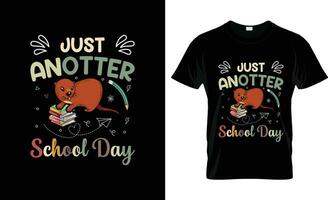 somente outra escola dia colorida gráfico camiseta, camiseta impressão brincar vetor