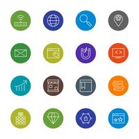 Conjunto de vetor SEO Search Engine Optimization Icons