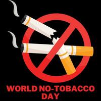 mundo sem tabaco dia ilustração vetor
