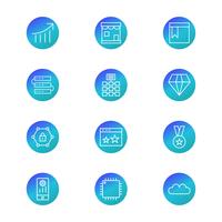 Conjunto de vetor SEO Search Engine Optimization Icons