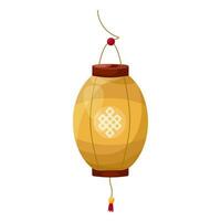 vetor desenho animado isolado ilustração do chinês lanterna com a ornamento. símbolo do meio do outono festival, lanterna festival, chinês Novo ano e coreano chuseok