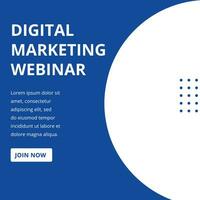 digital marketing webinar poster livre modelo vetor