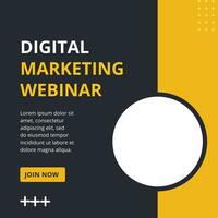 digital marketing webinar poster livre modelo vetor