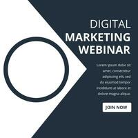 digital marketing webinar poster livre modelo vetor