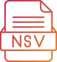 nsv Arquivo formato ícone vetor