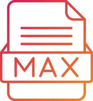 max Arquivo formato ícone vetor
