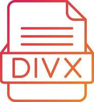 divx Arquivo formato ícone vetor