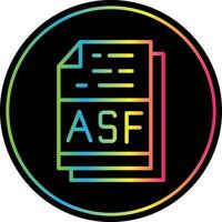 asf Arquivo formato vetor ícone Projeto