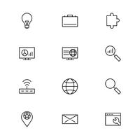 Conjunto de vetor SEO Search Engine Optimization Icons