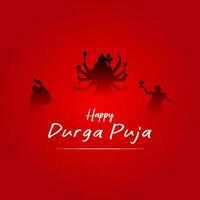 vetor feliz durga puja deusa maa durga face dentro feliz durga puja, dussehra, e navratri celebração conceito para rede bandeira, poster, social meios de comunicação publicar, e folheto anúncio, rede, banner, postagem,