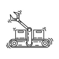 ícone de produtividade de comércio eletrônico. conjunto de ícones desenhados à mão, contorno preto, ícone do doodle, ícone do vetor