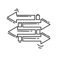 ícone de conexão de comércio eletrônico. conjunto de ícones desenhados à mão, contorno preto, ícone do doodle, ícone do vetor