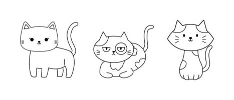 gato fofo ou gatinho animal meow desenho animado animais de estimação fofos  coleção de vetor exato ilustração desenho animado miau gato 2543411 Vetor  no Vecteezy