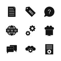 Conjunto de vetor SEO Search Engine Optimization Icons