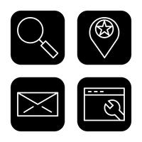 Conjunto de vetor SEO Search Engine Optimization Icons