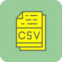 csv Arquivo formato vetor ícone Projeto