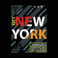 Novo Iorque cidade, tee Projeto gráfico tipografia para impressão ilustração, t camisa vetor arte vintage
