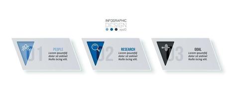 modelo de infográfico de negócios com projeto de etapa ou opção. vetor