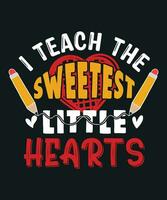 Eu Ensinar a mais doce pequeno corações vetor