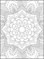 ornamental mandala adulto coloração livro página. coloração página. crianças coloração Páginas. coloração página para adultos. mandala vetor