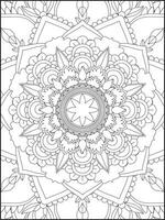 ornamental mandala adulto coloração livro página. coloração página. crianças coloração Páginas. coloração página para adultos. mandala vetor