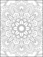 ornamental mandala adulto coloração livro página. coloração página. crianças coloração Páginas. coloração página para adultos. mandala vetor