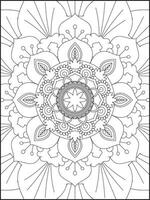 ornamental mandala adulto coloração livro página. coloração página. crianças coloração Páginas. coloração página para adultos. mandala vetor