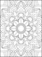 ornamental mandala adulto coloração livro página. coloração página. crianças coloração Páginas. coloração página para adultos. mandala vetor