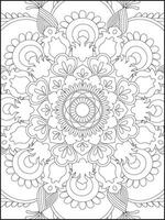 ornamental mandala adulto coloração livro página. coloração página. crianças coloração Páginas. coloração página para adultos. mandala vetor