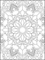 ornamental mandala adulto coloração livro página. coloração página. crianças coloração Páginas. coloração página para adultos. mandala vetor