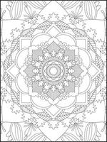 ornamental mandala adulto coloração livro página. coloração página. crianças coloração Páginas. coloração página para adultos. mandala vetor