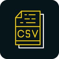 csv Arquivo formato vetor ícone Projeto