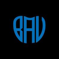 design criativo do logotipo da letra bav. bav design exclusivo. vetor