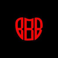 bbb carta logotipo criativo Projeto. bbb único Projeto. vetor