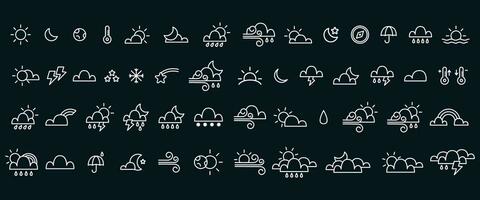 clima ícone definir, vetor ícones isolado