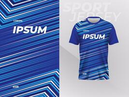 azul jérsei camisa brincar modelo Projeto para esporte uniforme vetor