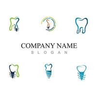 dental implantar logotipo Projeto conceito vetor, dental Cuidado logotipo modelo vetor