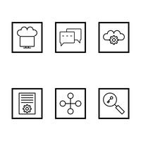 Conjunto de vetor SEO Search Engine Optimization Icons